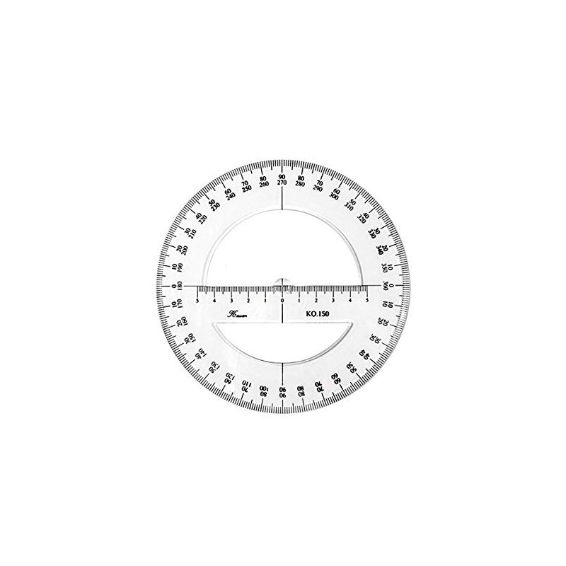 360 Degree Protractor Round Ruler Gauge Angular Drafting Tools Circle