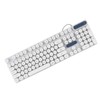 Gaming Keyboard USB Round 104 Keys Breathing Backlit Ergonomic Waterproof