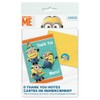 Despicable Me Thank You Note Cards - 5.5" x 4",