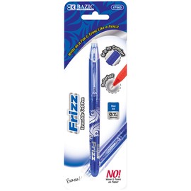 BAZIC Frizz Blue Erasable Gel Pen w/ Grip