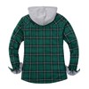 Women's Button Down Flannel Shirt Hoodies Jacket Thermal Fleece Lined