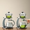 MOZEO Glass Teapot Set Semi Automatic Drip Rotating with Infuser