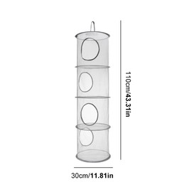 2pcs Hanging Toy Storage Net 4Tier Hanging Mesh Storage Bag Teddy Hanging Toy Storage Foldable Soft Toy Storage Soft Toy Storage Teddy Storage Cuddly Toy Storage for Soft Toys Clothes Sundries(Gray)