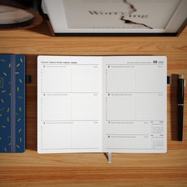 TDOLISSTE - Calendar 2025-2026 Weekly Planner A5 Diary for Teachers, Students, Office, Multilingual 1 Week 2 Pages, July 2025 - December 2026 (Black)