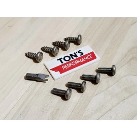 Ton's Performance VW Anti Theft Auto License Plate Screws Front & Rear Security Pin Stainless