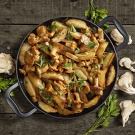 Mason Craft & More Cast Iron Lite-Enameled Pre Seasoned Non-Stick Induction Oven Safe Ultra Durable, 12" Round Enameled Cast Iron Griddle (Cobalt Blue)