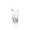 Zodax Aperitivo Triangular Stemware or Glassware - Clear with Gold