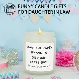 Daughter in Law Gifts - Funny Wedding, Birthday, Mothers Day Gifts for Daughter in Law, Sons Girlfriend, Future Adult DIL - DIL Presents from Mother, MIL, Mom - Bridal Shower Ideas - Scented Candles