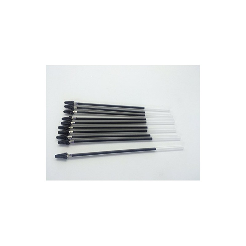 Pack of 10 Black Ink Ballpoint Pen Refills by Janrax