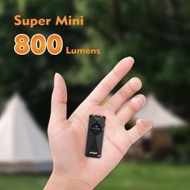 VTIGER K1 Keychain Flashlights, 800 Lumens Portable Flat Little Light,USB Rechargeable Mini Pocket EDC Flashlight with Clip,Compact LED Keyring Lights with Magnet for Everyday Carry,Camping,Emergency
