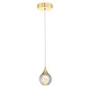 JoollySun Modern Crystal Pendant Light: Mini Gold Hanging Light Fixture