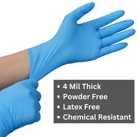 MEDPRAYER Nitrile Exam Gloves - 4 Mil Disposable, Latex & Powder Free, Food Safe (Medium, 50 Count)