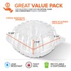 Disposable Plastic To Go Containers with Clear Lids (50 Pack)