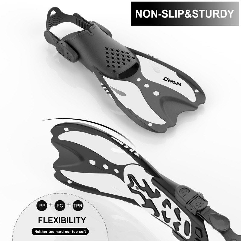 EMSINA Dry Snorkel Set,Panoramic Wide View,Anti-Fog Scuba Diving Mask,Professional Snorkeling