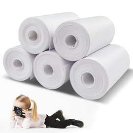 Rseuphiee Children's Camera Instant Camera 5 Rolls 57 x 28 mm White Thermal Paper, Printing Paper Thermal Paper, Instant Printing Thermal Paper, Mini Printing Paper, Refill Paper for Children's Camera
