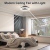 VOLISUN Fandelier Ceiling Fans with Light, 15.7in Low Profile Ceiling