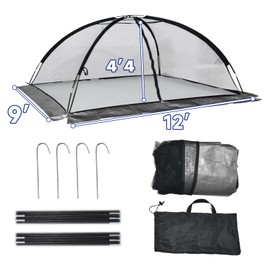 Pond Net Dome, 13x17ft Pond Cover Tent, Pond Netting for Koi Ponds Garden Cover Protective Tent Dome, Pond Covers for Outdoor Ponds, Fish Pond Net Cover Dome, Pond Net Cover with Zipper