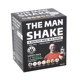 The Man Shake - Meal Replacement Shake Sachets (Variety Pack) 56g X 14