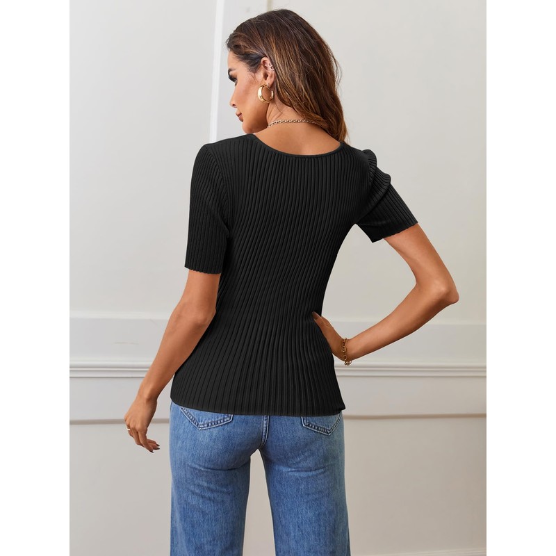 MEROKEETY Women's Summer Casual Short Sleeve T Shirts 2025 Basic