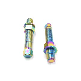 PROOTOM 1 Pair M8x1.25 Motorcycle Titanium Alloy Chain Adjustment Bolt for CRF WRF YZF KXF RMZ Dirt Bike (M8 Phantom)