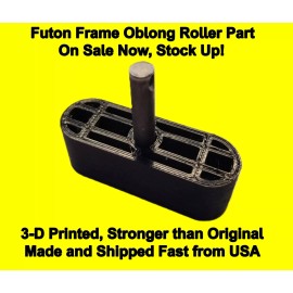 Fantasy Furniture 2 Pairs of Oblong Futon Frame Rollers, Sliders, USA Made, Fastest Shipping