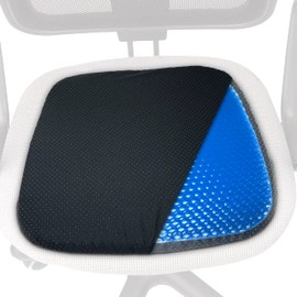 Gel Seat Cushion for Long Sitting - Portable Gel Cushion with Ergonomic Honeycomb Design - Square Size 17.5" x 17.5" x 1.25" Gel Seat Cushions for Pressure Relief With Removable Cover Washable