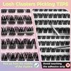 MIKIWI Self Adhesive Eyelashes, 10-16mm Pre Glued Eyelashes Clusters No