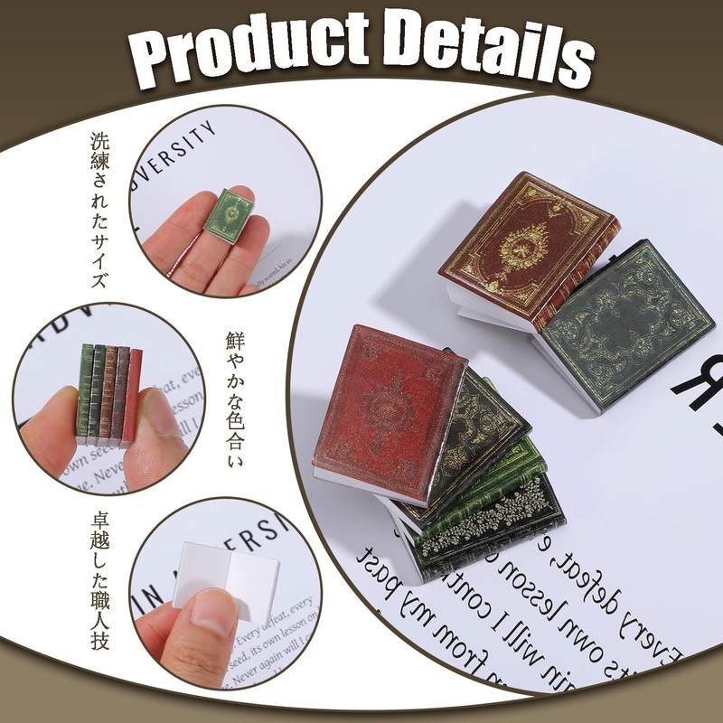 LvYiLinggg 6 Pcs Dollhouse Decor Miniature Classical Book DIY Props