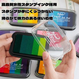 QEZEZA Stamp Pad, Color Gift, DIY, Stylish, Beautiful, Durable, Features A Variety Of Colors, Can Be Used For Notebooks, Craft Cards, Various Greeting Cards, Etc. (B)