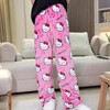 Btofellin Christmas Pants Women Winter Pyjamas Y2k Cotton Anime Kawaii