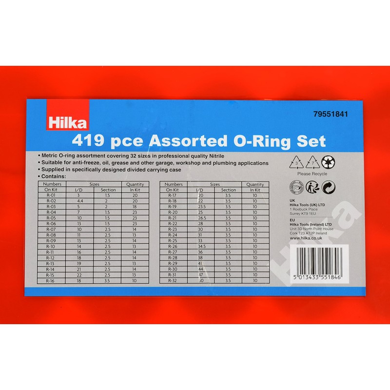 Hilka 79551841 O Ring Set (419-Piece)