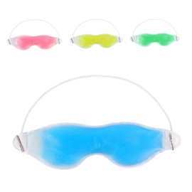 SAFIGLE 4pcs Gel Eye Mask Reusable Cooling and Warm Compress Masks Green Red Yellow for Eye Care Travel and Relaxation Stylish and Comfortable Design