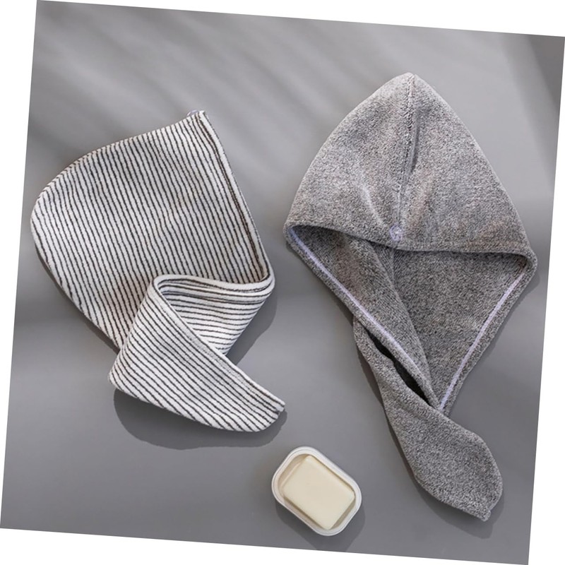 BIUDECO Shower Cap Set Towel Bathing Cap for Dry Hair