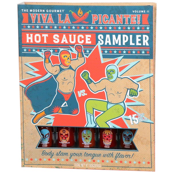Thoughtfully Gifts, Hot Sauce Book Gift Set, Hot Sauce Sampler Includes Unique Flavors Like Smoky Bourbon and Garlic Habanero Hot Sauce, Set of 15