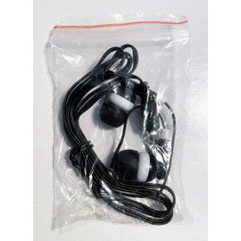 LowCostEarbuds Bulk Wholesale Lot of 25 Black/White Earbuds Headphones - Individually Wrapped