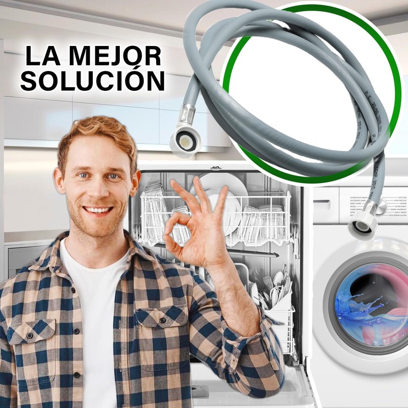 Inlet Hose Washing Machine and Dishwasher 3 m Safety Valve