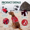 Kuoser Dog Life Jacket with Reflective Stripes - Adjustable High