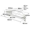 Yamazaki 3334 Film Hook, Triangular Corner, White, Approx. W 8.7