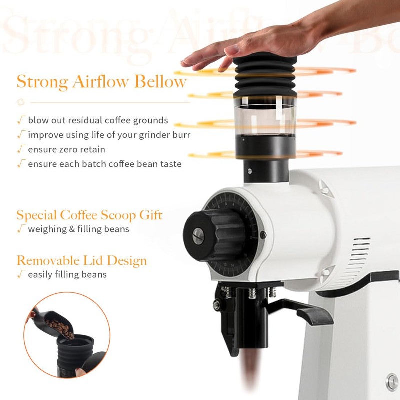 CAFEMASY Clear Single Dose Hopper and Silicone Bellow Compatible with