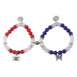 FAADBUK Life is Strange Gift Max and Chloe Fan Gift Max Chloe Beaded Bracelet Set for Gamer (Max Chloe Beaded)