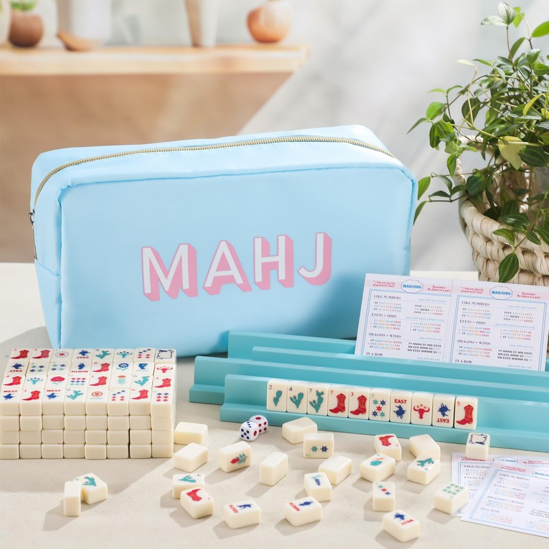 Mini American Mahjong Tile Set Include 160 0.8 Inch Mahjong