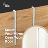 [Heavy Duty] 14.5" Over-The-Door Mirror Hanger Set (Extra Wide) with