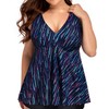 Yonique - playera tankini de talla grande para mujer, sin