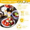 wynott Egg Cups Set, 6pcs Cartoon Egg Holders Funny Easter
