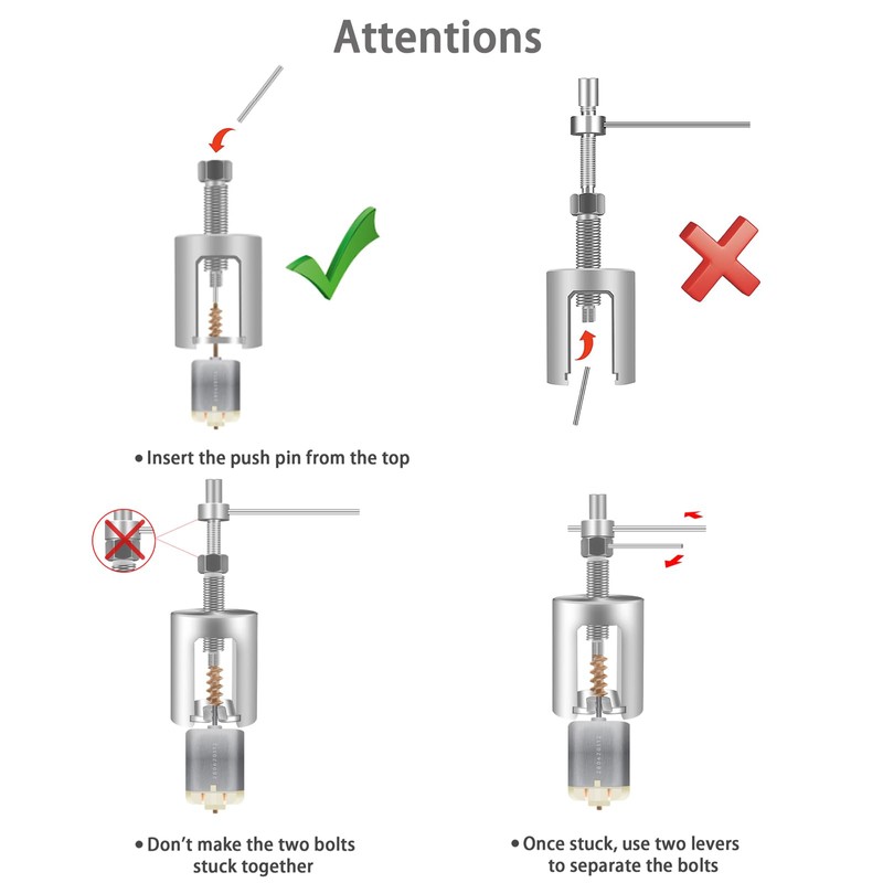AZGIANT Stainless Steel Motor Gear Puller Pinion Puller Tool Kit