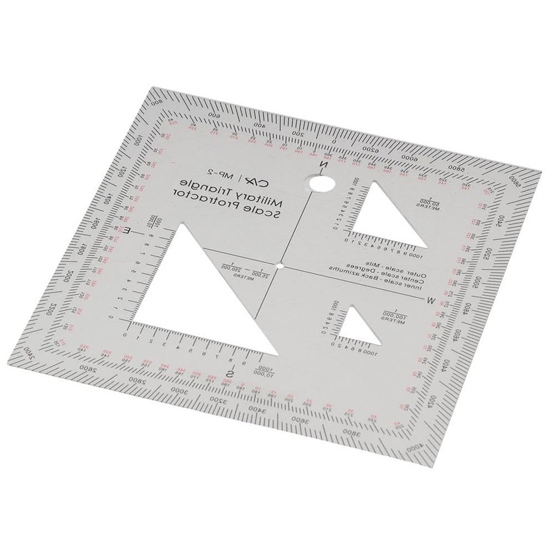 GetCoupon 6-inch Military Protractor, Transparent Plastics Perfectly for Land Nav