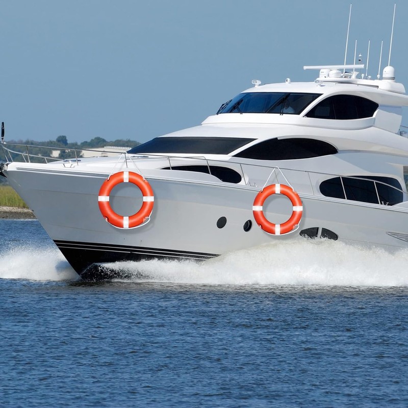 Life Ring Buoy Boat Safety Throw Ring with Water Floating