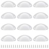 Hocansen 12 PCS Shell Cup Handles 81mm Metal Drawer Pull