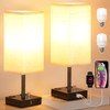 Fully Dimmable Nightstand Lamps Set of 2 - Table Bedside