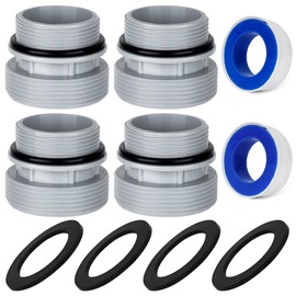 Pool Hose Conversion Adapters Kit 4560 40mm Hose to 1 1/2 Inch Adapter Conversion Kit Pool Pump Adapter Pools Filter Pump Connector for Inlet Outlet Above Ground Pools, 4 Pack